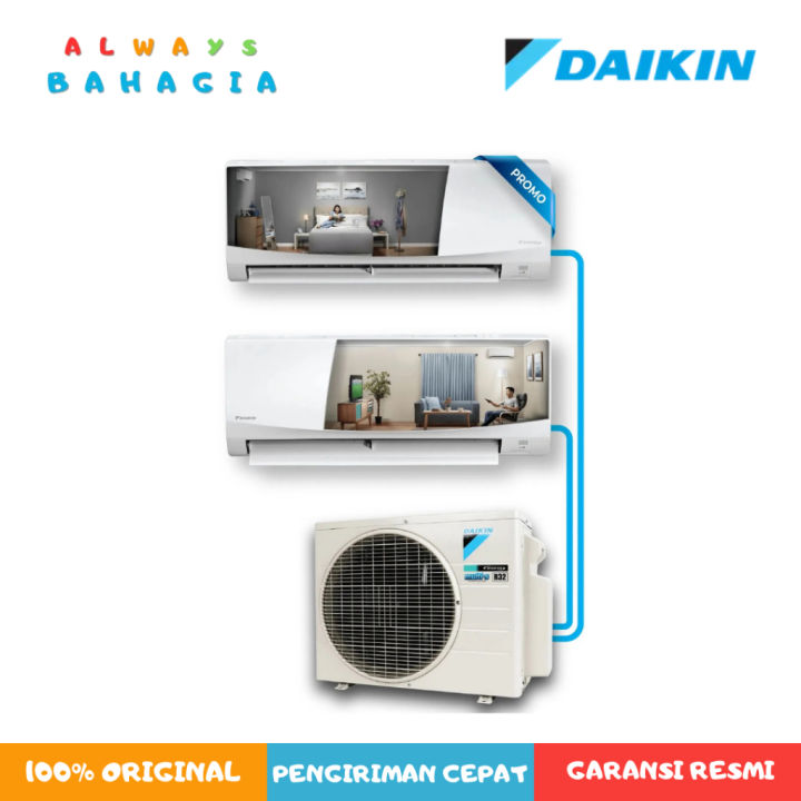 DAIKIN 2MKC30QVM (15+15) AC Daikin Multi-S 2 Koneksi Inverter (2 Indoor ...