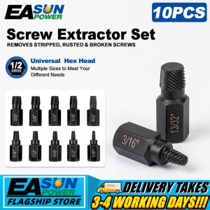 10PCS Screw Bolt Extractor Remover Set easy out bolt remover Broken Head Screw Removal Kit Damaged Screw