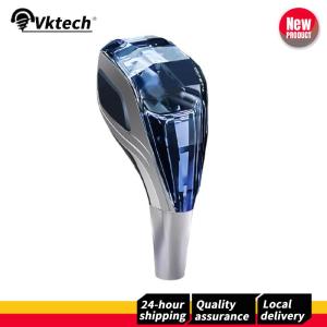 【Vktech】 Car Interior Safety & Security Crystal Handles with Touch Activation and Multi-Color LED for Automatic Gear Shift Knob