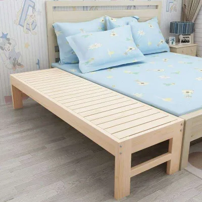 Baby Cot Kids Bed Splicing Bed Solid Wood With Guardrail Toddler Bed Single Bed Frame Widening The Bedside