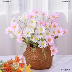 [COD] xiangshun 52cm White Daisy Artificial Flower 5 Heads Silk White Chamomile Flower Bouquet DIY Home Garden Party Wedding Decoration