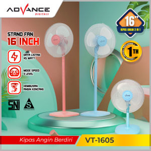 ADVANCE - Kipas Angin Berdiri 16 Inch Stand Fan (VT-1605) Garansi Resmi 1Tahun & Gratis Ongkir