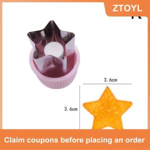 【ZTOYL】 Khuôn Nướng Vui Vẻ Chức Năng Rau Cutter Hình Dạng Thép Không Gỉ Press-Type Mini Cookie Cutter Cho Trẻ Em
