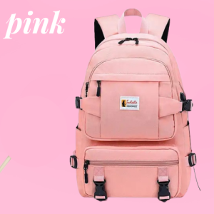 Tas Ransel Wanita Hitam Kapasitas Besar Gadis Tas Sekolah untuk Wanita Remaja Collge Tas USB Back Pack Nilon Bagpack Youth