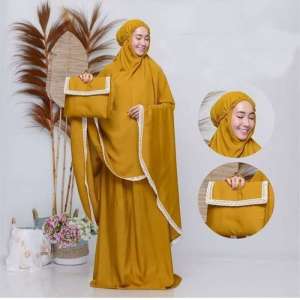 MUKENA AMPLOP Renda Premium Mukenah Dewasa JUMBO Hyget Polos All Size Free Tas Traveling