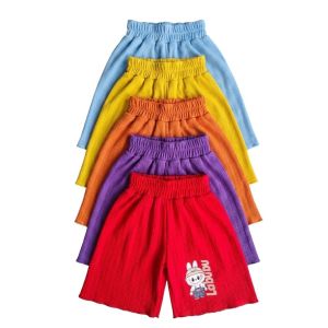 PROMO 6 PCS Celana kulot pendek anak perempuan model CURLY short bahan knit MOTIF LUCU Usia 3-10 thn