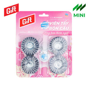 Viên tẩy bồn cầu Gift tẩy sạch khử mùi thơm mát (1 Vĩ / 4 Viên)