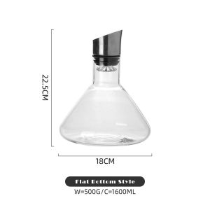 JustLiving European Style Glass Wine Decanter Waterfall Decanter Crystal Wine Breather Carafe Household Wine Wake Up Pot Whisky Dispenser for Bar Home Decoration 1500ml