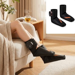 PHANT 1Pair Dual-Area Airbag Electric Foot Massager Heating Function Vibration Ankle Massager Foot Protection Wireless Design Foot Protection Brace Foot Muscle Relaxation