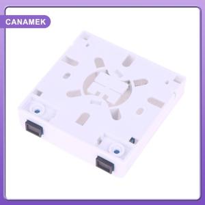【CANAMEK】 2 Port Terminal Box 86-type ABS Optical Terminal Junction Box White Plastic Fiber Optic Splice Box With Adapters