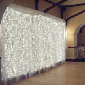 3M*3M 300LEDS Remote Control Curtain Fairy Lights 8 Modes USB String Wall Lights LED Fairy Lights Christmas Garland Curtain String Lights Wedding Party Home Window Decoration Light