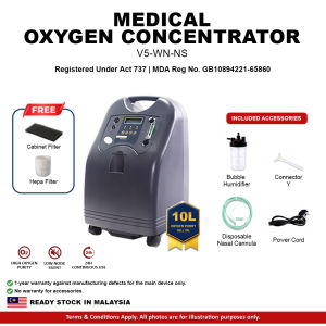 [𝐌𝐃𝐀 𝐀𝐏𝐏𝐑𝐎𝐕𝐄𝐃] Oxygen Concentrator 10L | V5-WN-NS