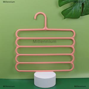 [COD] Millennium Quần áo treo quần móc chủ sở hữu lưu trữ tủ quần áo tổ chức 5 lớp quần khăn khăn kệ lưu trữ tổ chức