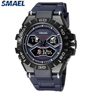 SMAEL 8070 Jam Tangan Pria Anti Air Asli Terbaru Kelas Atas Tali  Hitam Jam Pria Fashion Keren Olahraga Multifungsi Chronograph