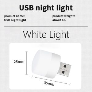 USB Plug Lamp Computer Mobile Power Charging Lamps LED Eye Protection Reading Light Night Light