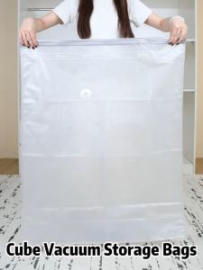 Vacuum Compression Bags 3D Reusable Pump Airtight For Clothes Quilt Pillow Travel Home Storage