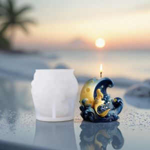 FDGFGG Handmade Silicone Candle Mold Reusable Flexible DIY Candle Mold Craft 3D Aromatherapy Candle Mold Soap Making