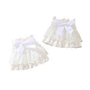 Lace Wrist Cuffs For Shirt Sweater Elaborate False Sleeve Ornament Pleated Lace Brim Sleeves False Wrist Cuffs