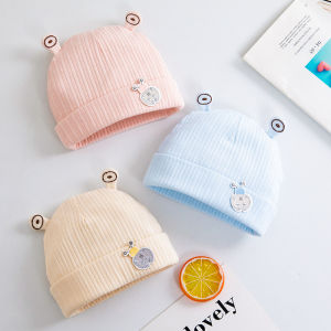 Smart Baby Korean Lovely Bug Style New Born Infant Toddle Child Baby Girls Soft Yarn Hat For 0-4 Month New Born Baby Pure Cotton Gift LH M08