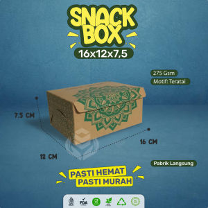 Snack Box 16x12 Dus Snack 16x12 Box Motif Dus Motif (Isi 25 Pcs / B2K19)