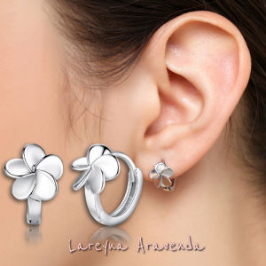 Lareyna Aravenda Anting Klip Wanita Silver S925 Korea Bunga Kembang Lima AT039