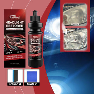 【Ready Stock】Rayhong Headlight Restorer 100g – Removes Yellowing Oxidation & Scratches Restores Clarity for Safer Night Driving DIY Car Headlight Lens Polish