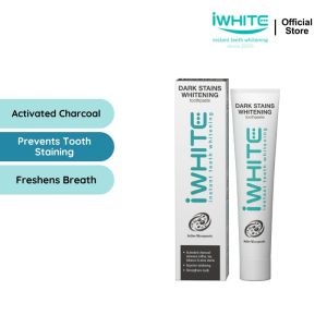 iWhite Instant Dark Stains Whitening Toothpaste 75ml | Tough Stain Removal | Tea Coffee Wine Tobacco