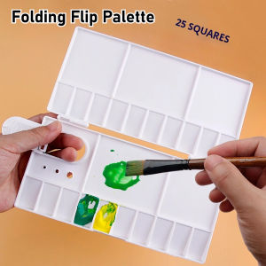 25Grids Flip Palette Tray for Acrylic Paint Portable Pigment Palette Watercolor Painting Box Painting Supplies