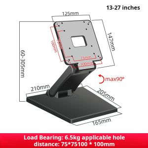 13-27 inch computer monitor folding universal base applicable hole distance: 75*75 100*100(mm) Bearing range :6.5kg