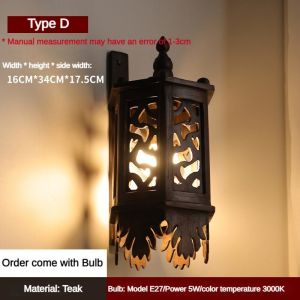 Wooden Wall Lamp Vintage Lantern丨Wooden Wall Sconce Lighting Fixture丨Indoor Outdoor Home Decor LightFast shipping