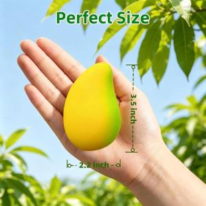 Kebememe Màu Sắc Thay Đổi Xoài Squishy bóng căng cảm biến nhiệt độ Màu Sắc Biến Đổi Crunchy Bóp Fidget Đồ Chơi Thực Tế Trái Cây đồ chơi xả stress Cho Trẻ Em