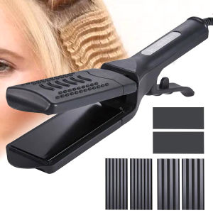 Đa chức năng 3 trong 1 Kẹp duỗi tóc nhanh cho máy ép tóc gốm sơn tóc thẳng Curler Ngô Bàn là lượn sóng Waver xoăn