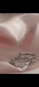 【Ship in 24H】Customized engraved ring 【定制刻字】卡扣情侣戒指一对学生简约男女开口戒送闺蜜女友礼物