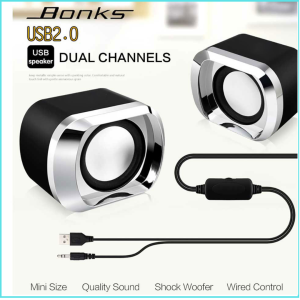 KALLA Speaker USB Mini Aktif Komputer PC Laptop HP hanphone Multimedia Stereo super bass 2.0 3W DX12