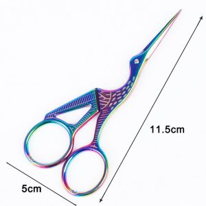 JKDESIGN Cổ điển con cò Nghề thêu Chim Máy cắt Máy trục Kéo cắt Cây kéo Công cụ may Thợ may Kéo