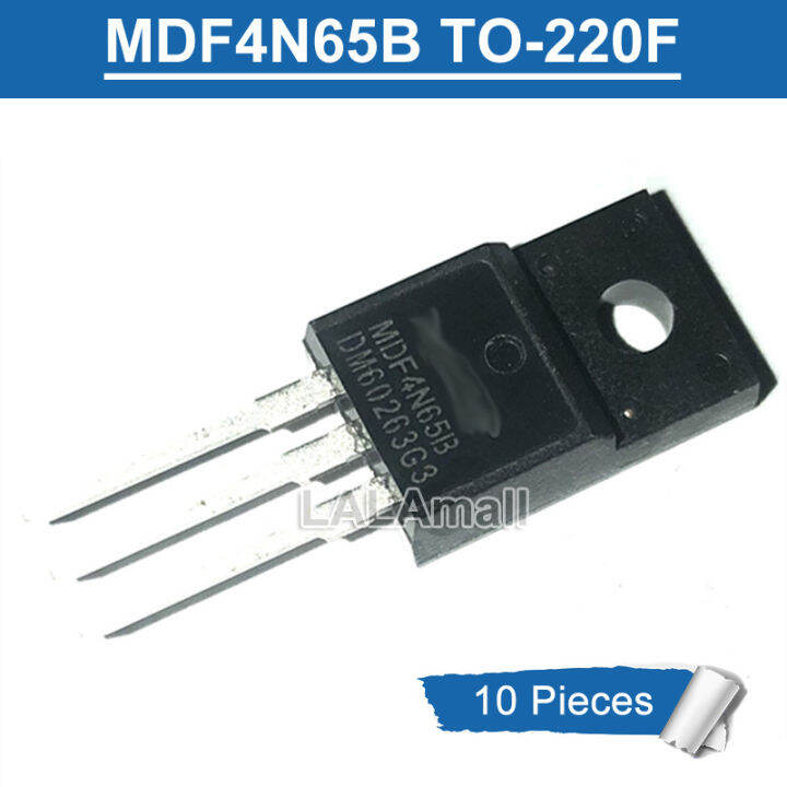 10pcs MDF4N65B TO-220F MDF 4N65B 4N65 TO220F 4A/650V N-Channel MOSFET ...