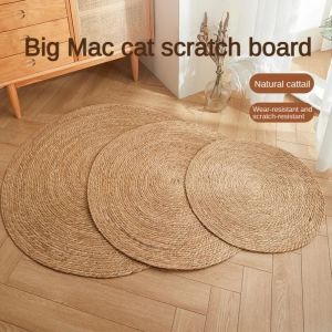 40/60/80cm Cat Scratcher Mat Sisal Cat Scratcher Straw Carpet Sisal Carpet Grass Mat Cat Sleeping Pad Pencakar Kucing