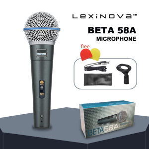 【Free Gift】LexiNova Metal BETA 58A Supercardioid Dynamic Vocal Microphone With ON/OFF Switch  For Stage Singing Professional Wired Microphone for  Karaoke BBOX Recording