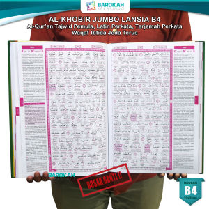 Alquran Ukuran Besar Jumbo 30 Juz Lengkap Al-Khobir B4 Al Quran Tulisan Besar Latin Terjemah Perkata