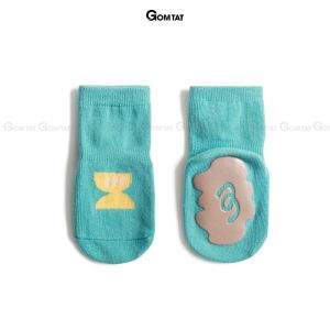 Tất bé gái chống trượt GOMTAT chất liệu cotton dày dặn giữ ấm hoạ tiết dễ thương - TREEM-VIP-NU-008-1DOI