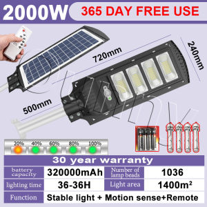 【Shipping from Manila】solar street light 2500W solar light osolar street light 2500W solar light outdoor waterproof IP67 500W 1000W 1500W 2000W solar lamp 9730led garden light automatically night light flood light intelligent sense with remote