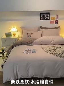 Four-Piece Quilt Set Duvet Cover Bed Sheet Bedding Dormitory Single Washed Cotton Three-Piece Set Summer LZD