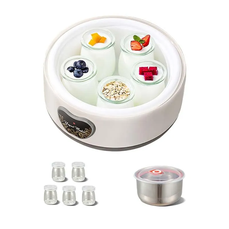 Probiotic Yogurt Maker With Temperature Control - 1.2L Electric Yogurt Machine With LCD Display & 36-Hour Timer