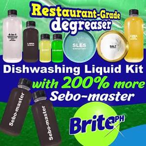 Dishwashing Liquid Kit DIY w/ 200% more Sebo Master degreaser