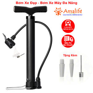 Bơm Xe Đạp Bơm Xe Máy Cầm Tay Nhỏ Gọn Cơ Động Dùng Cho Van Pháp Van Mỹ - Bơm Tay Đa Năng Nhỏ Gọn BCT1 Chính Hãng Amalife
