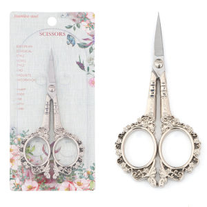 กรรไกรตัดผ้าสไตล์วินเทจทำจากสแตนเลสกรรไกรสำหรับตัดงานตัดเย็บชุดกรรไกรระบบตัดผ้า