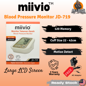 Miivio Blood Pressure Monitor JD-719 Free Adaptor