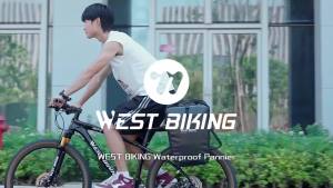 WEST BIKING Full Waterproof Bike Bag 25L Large Capacity Trunk Pannier Long Travel Double Side Bag Cycling Bag Bike Accessories