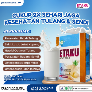 Susu Etaku Susu Penguat Tulang Pengapuran Tulang Suplemen Pertumbuhan Tulang Anak dan Dewasa