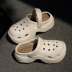 Flat-Soled Perforated Shoes For Summer Outdoor Wear 2026 New Model Closed-Toe Comfortable EVA Thick-Soled Non-Slip Sandals